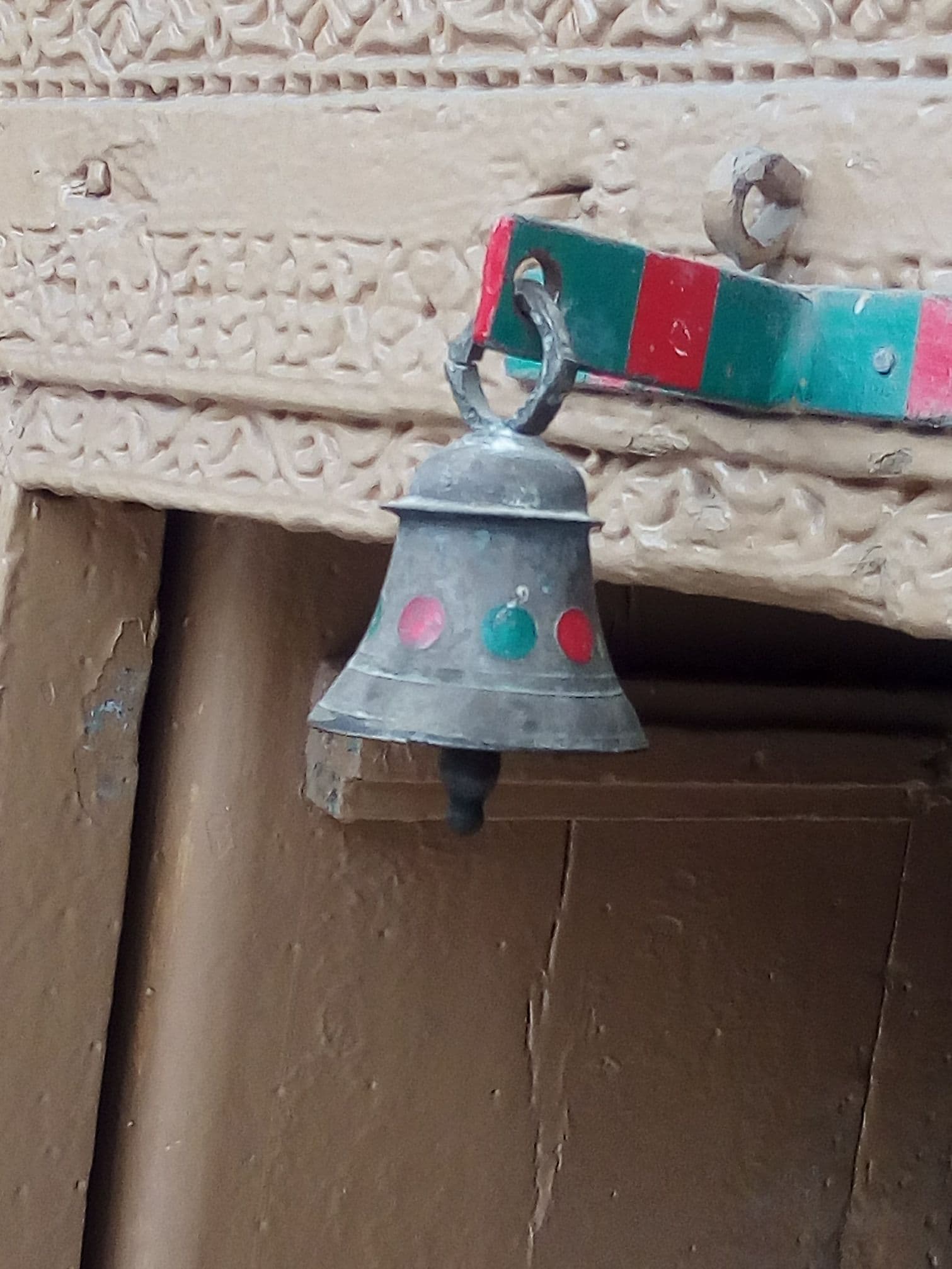 Entrance bell at the Dargah of Shah Turail, district Badin, Sindh